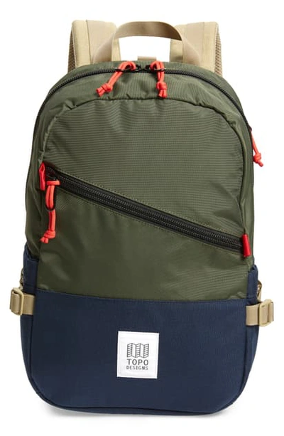 Shop Topo Designs Standard Backpack In Olive/ Navy