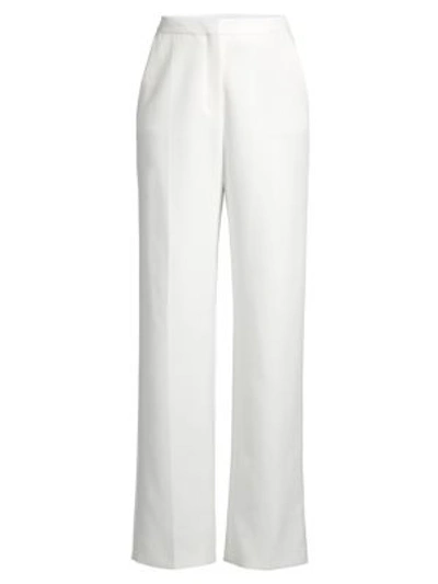 Shop Hugo Boss Tanesa High-rise Wide Pants In Soft Cream