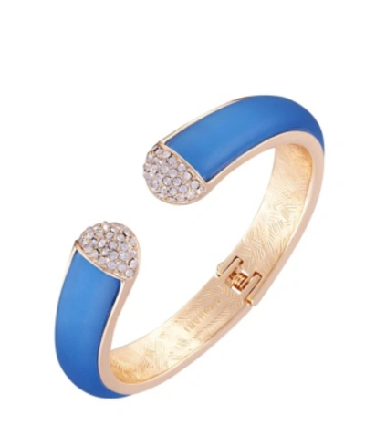 T Tahari Frosted Lucite Hinged Cuff In Gold