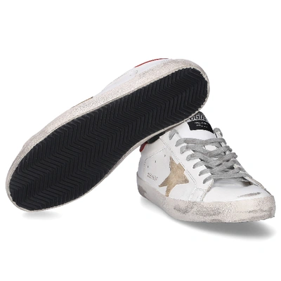 Shop Golden Goose Low-top Sneakers Superstar Calfskin Used White Beige