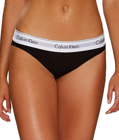 Shop Calvin Klein Modern Cotton Bikini In Black