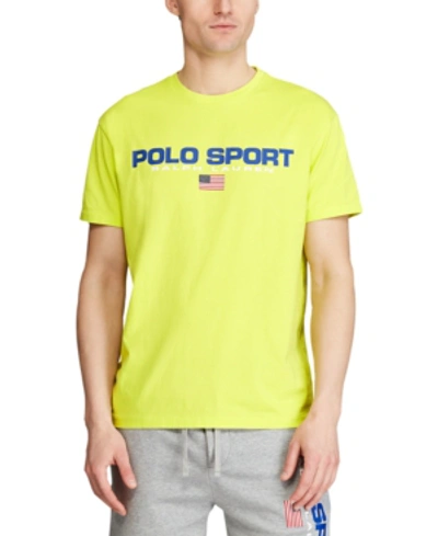 Shop Polo Ralph Lauren Men's Classic-fit Polo Sport T-shirt In Bright Pear