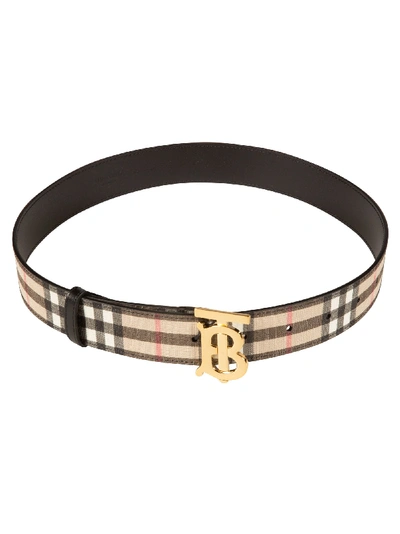 Shop Burberry Non Reversible Belt In Archive Beige