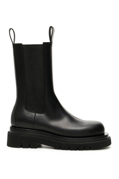 Shop Bottega Veneta Bv Lug Chelsea Leather Boots In Black (black)