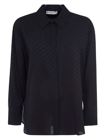 Shop Givenchy Stripe Detail Shirt In Black