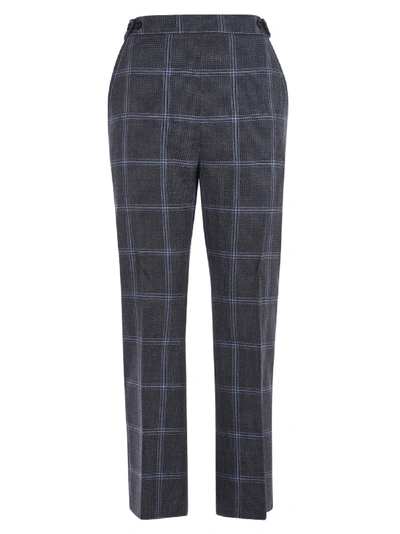 Shop Marni Checked Trousers In Grey