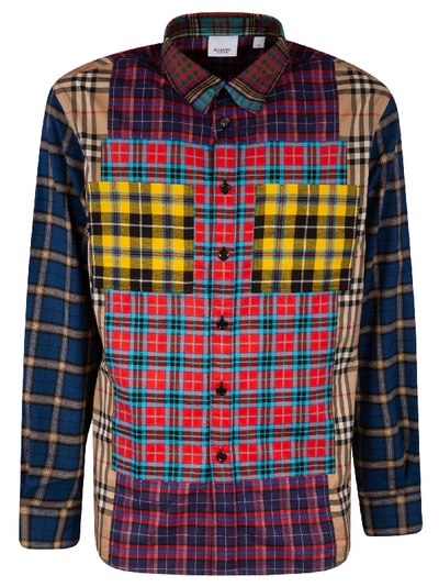 Shop Burberry Tindall Shirt In Navy Pattern