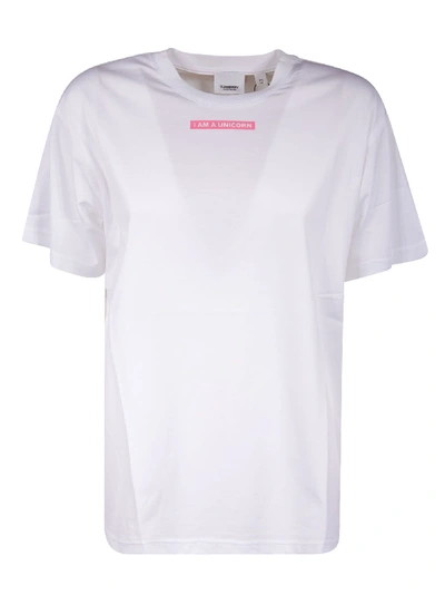 Shop Burberry Round Neck T-shirt In White