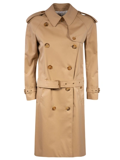 Shop Burberry Double-breasted Trench In Brown