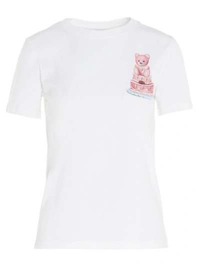 Shop Moschino Teddy Torta T-shirt In White