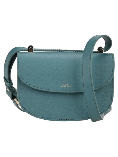 Shop Apc A.p.c. Mini Genève Shoulder Bag In Blue