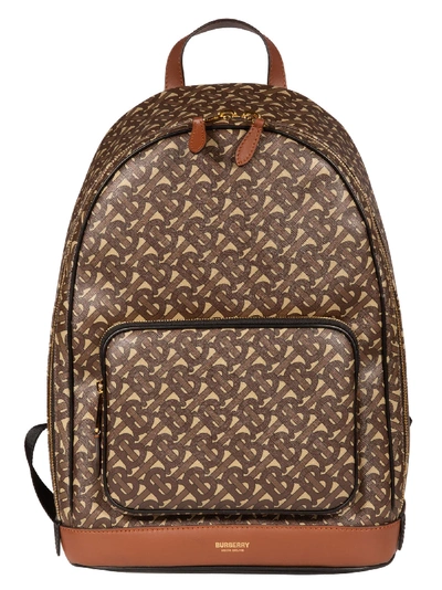 Shop Burberry Logo Motif Classic Backpack In Brown/beige