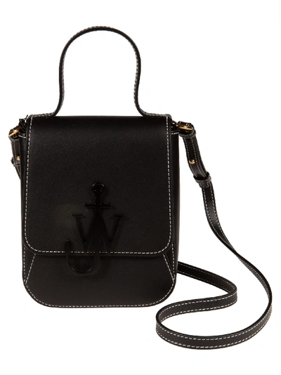 Shop Jw Anderson Top Handle Anchor Shoulder Bag In Black
