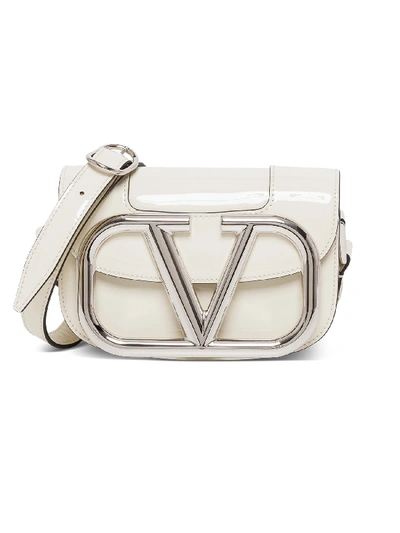 Shop Valentino Supervee Crossbody Bag In Light Ivory