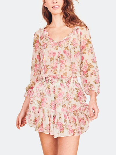 Shop Loveshackfancy Popover Long Sleeve Mini Dress - M - Also In: S, Xs, L In Pink