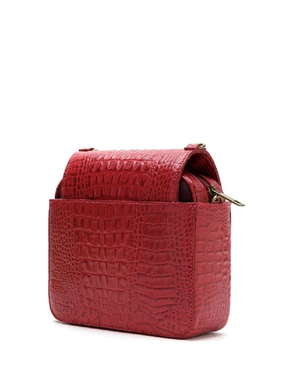 Shop Sarah Chofakian Apollo Leather Shoulder Bag In Red