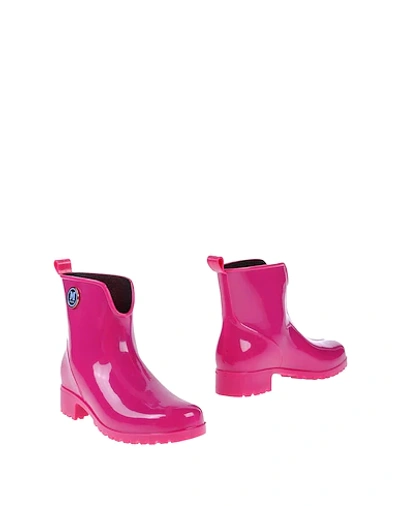 Shop M Missoni Ankle Boots In Fuchsia