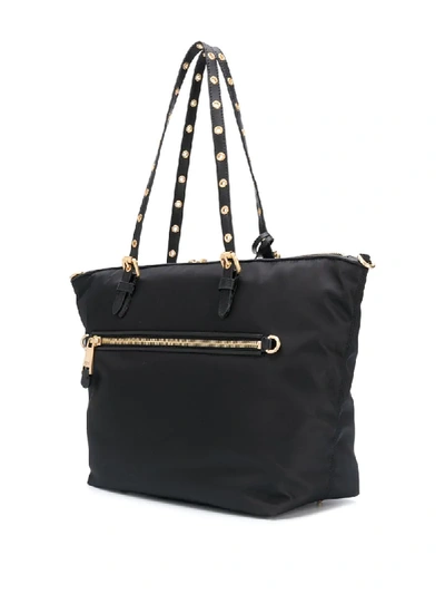 Shop Moschino Logo Plaque Tote Bag In Black