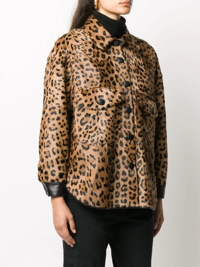 Shop Simonetta Ravizza Zaira Leopard Print Jacket In Brown