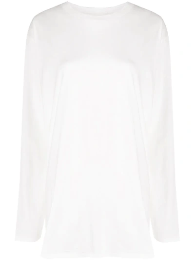 Shop The Row Autie Long-sleeved Cotton T-shirt In White