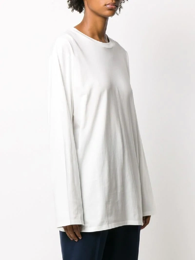 Shop The Row Autie Long-sleeved Cotton T-shirt In White