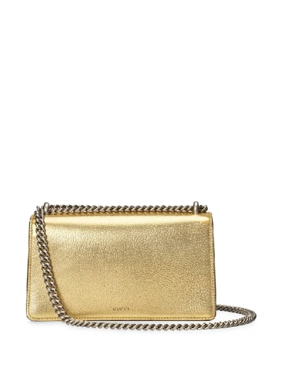 Shop Gucci Small Dionysus Shoulder Bag In Gold