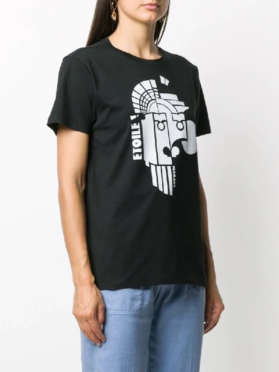 Shop Isabel Marant Étoile Short-sleeved Printed T-shirt In Black