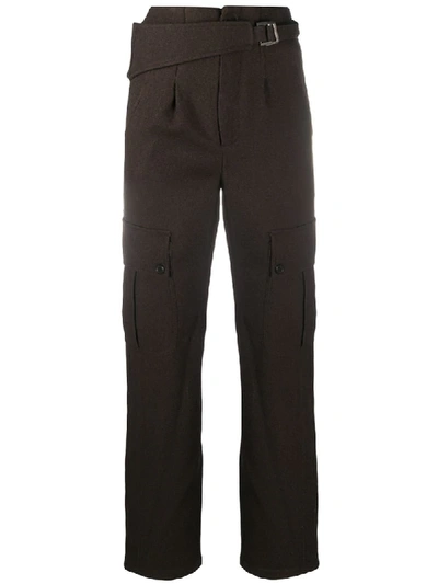 Shop Andersson Bell Belted Cargo Trousers In Brown