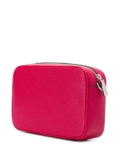 Shop Michael Michael Kors Ginny Pebbled Crossbody Bag In Pink
