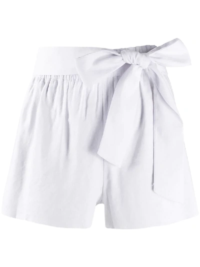 Shop Alice And Olivia Linn Paper Bag Shorts In White