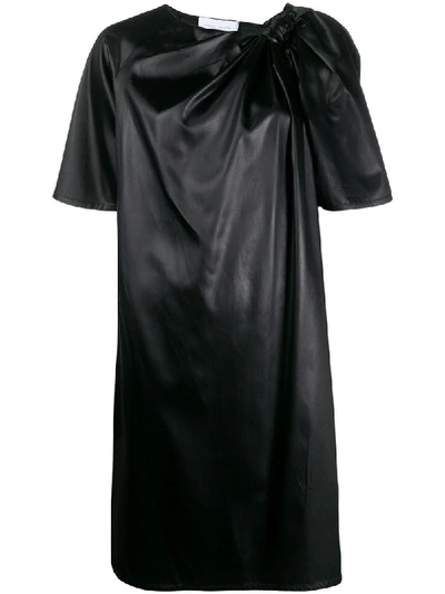 Shop Christian Wijnants Knot Detail Dress In Black
