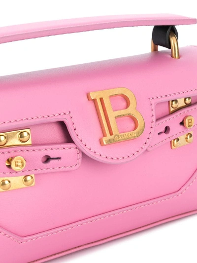 Shop Balmain B-buzz 18 Baguette Bag In Pink