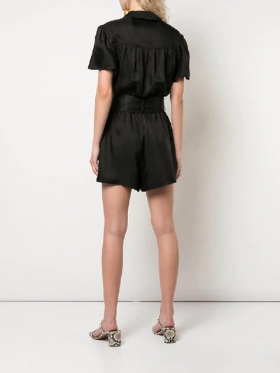 Shop Cinq À Sept Hadley Belted Playsuit In Black