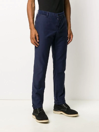 Shop Incotex Straight-leg Slim-fit Chinos In Blue