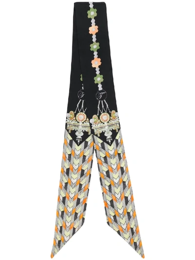 Shop Temperley London Schal Mit Geometrischem Print In Black