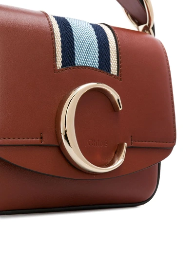 Shop Chloé Mini  C Bag In Brown