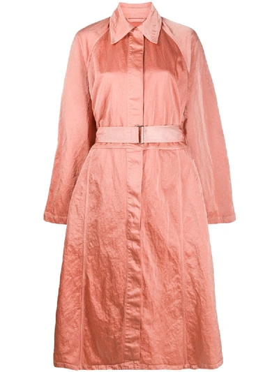 Shop Christian Wijnants Belted Waist Coat In Pink