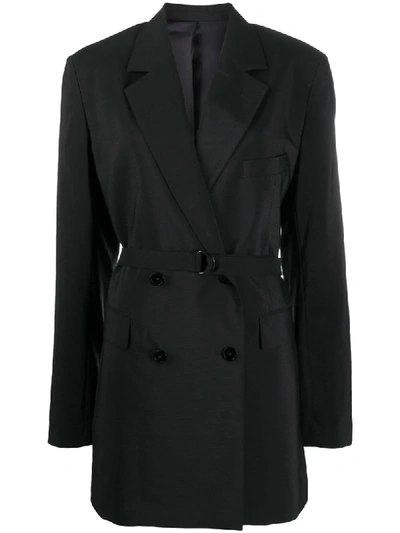 Shop Christian Wijnants Belted Waist Blazer In Black