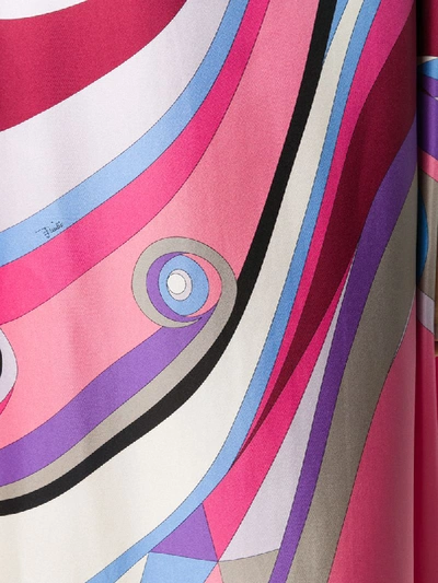 Shop Emilio Pucci Occhi-print Silk Dress In Pink