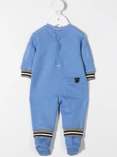 Shop Lapin House Chamix Babygrow In Blue