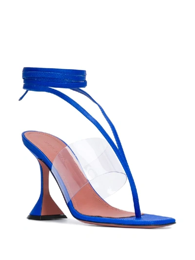 Shop Amina Muaddi Zula Sandals In Blue