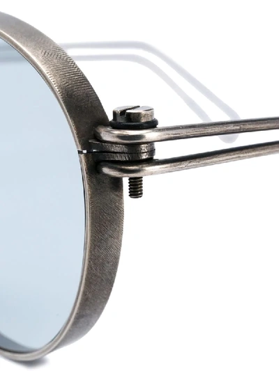 Shop Werkstatt:münchen Distressed-effect Round Frame Sunglasses In Silver