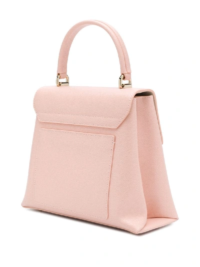 Shop Furla 1927 Grained-effect Tote Bag In Pink