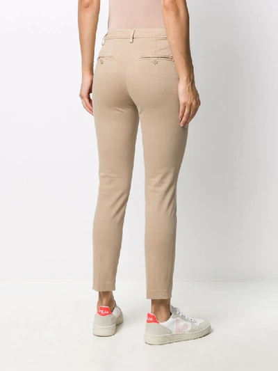 Shop Dondup Skinny Fit Trousers In Neutrals