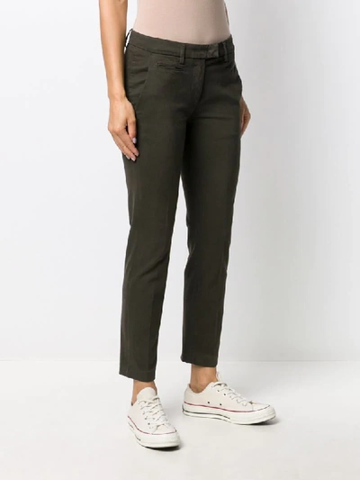 Shop Dondup Skinny Fit Trousers In Green