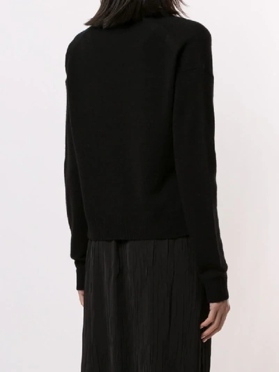 Shop Theory V-neck Cashmere Knit Cardigan In Black