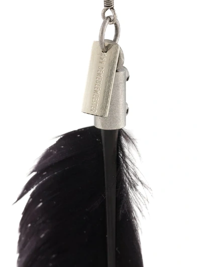 Shop Ann Demeulemeester Feather Pendant Single Earring In Black