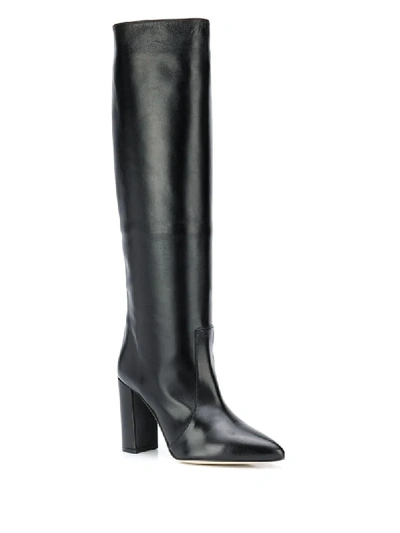 Shop Paris Texas Knee-length Pointed Boots In Black