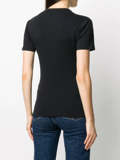 Shop Maison Kitsuné T-shirt Mit Motiv In Black