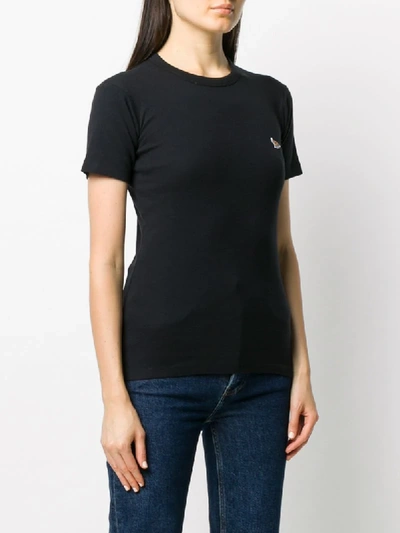 Shop Maison Kitsuné T-shirt Mit Motiv In Black